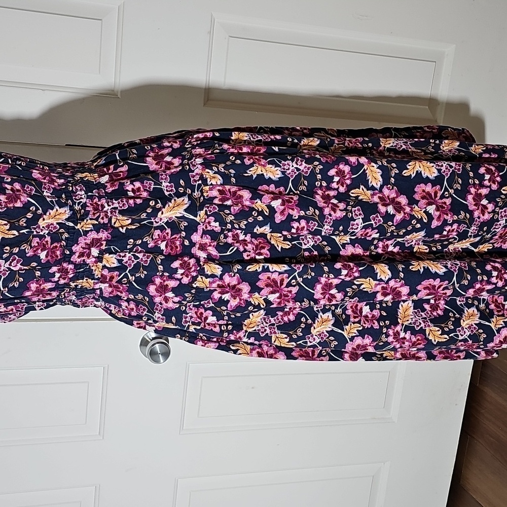 Old Navy Sun Dress. Floral Spaghetti Strap Dress. Size Small. Linen/rayon Cruise - Picture 7 of 12